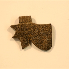 The amulet of the eye from brown faiance